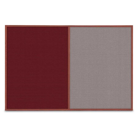 United Visual Products Slim Style Indoor Enclosed Corkboard, 42 UVRDS42SBH-WHITE-KEYLIME